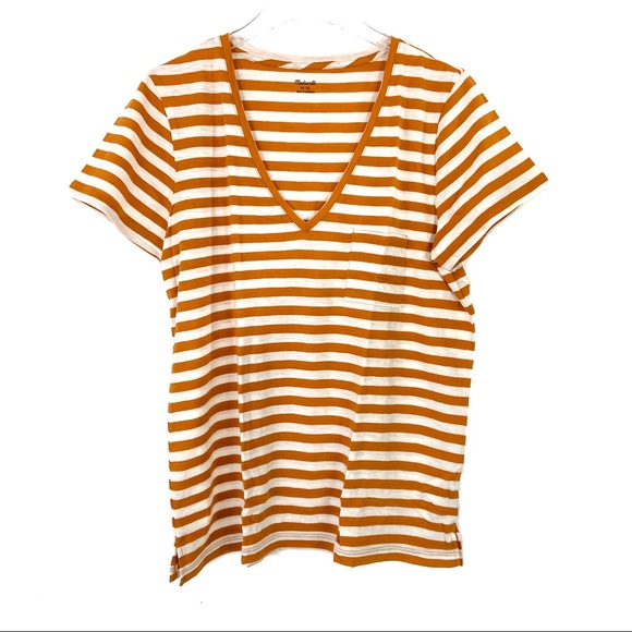 NWT Madewell Whisper Cotton V-Neck Pocket Tee - Picture 2 of 10